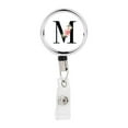 thumbnail image 1 of Koyal Wholesale Retractable Badge Reel Holder With Clip, Roses Monogram M, 1 of 5