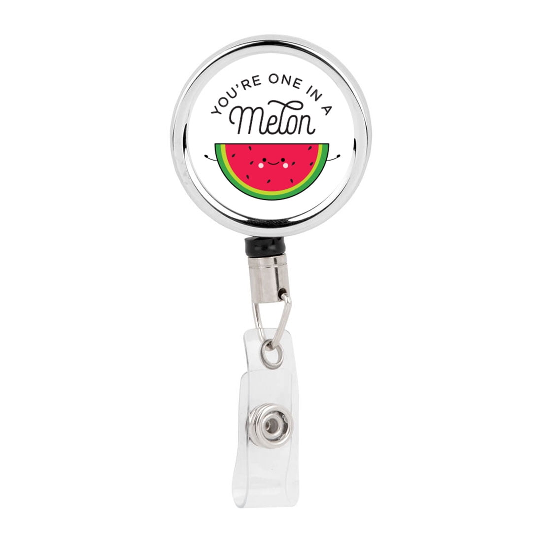 Koyal Wholesale Retractable Badge Reel Holder With Clip, You're One I A Melon, Funny Food Pun Anime