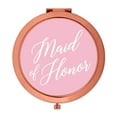 thumbnail image 1 of Koyal Wholesale Rose Gold Compact Mirror Maid of Honor Wedding Gift, Blush Pink, 1-Pack, 1 of 5