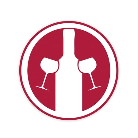 Koyal Wholesale Round Vinyl Drink Stickers, Wine Bottle Design, Blank Drink Labels for Cocktail Party, Weddings 80-Pack
