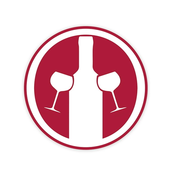 Koyal Wholesale Round Vinyl Drink Stickers, Wine Bottle Design, Blank Drink Labels for Cocktail Party, Weddings 80-Pack