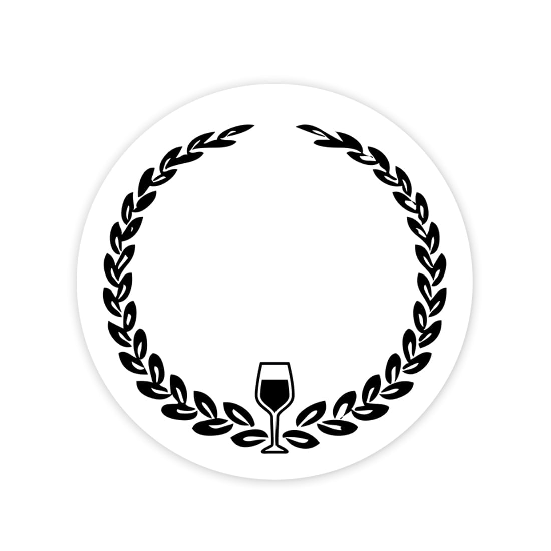 Koyal Wholesale Round Vinyl Drink Stickers, Wine Glass With Round ...
