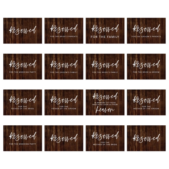 Koyal Wholesale Rustic Wood Table Reserved Signs for Wedding Reception ...