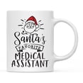 thumbnail image 1 of Koyal Wholesale Santa Claus Ceramic Coffee Mug, Santa's Favorite Medical Assistant, 1 of 5