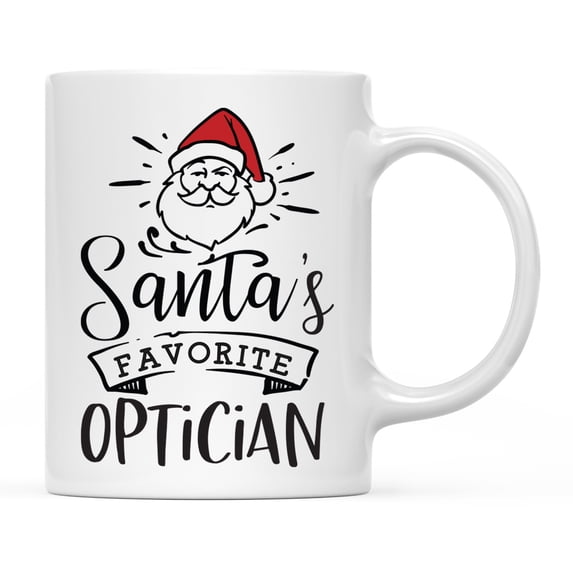Koyal Wholesale Santa Claus Ceramic Coffee Mug, Santa's Favorite Optician