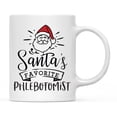 thumbnail image 1 of Koyal Wholesale Santa Claus Ceramic Coffee Mug, Santa's Favorite Phlebotomist, 1 of 5
