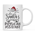 thumbnail image 1 of Koyal Wholesale Santa Claus Ceramic Coffee Mug, Santa's Favorite Physician Assistant, 1 of 5