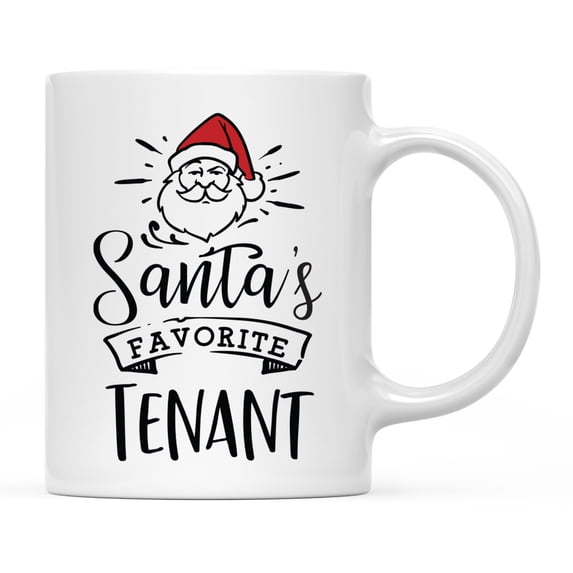 Koyal Wholesale Santa Claus Ceramic Coffee Mug, Santa's Favorite Tenant