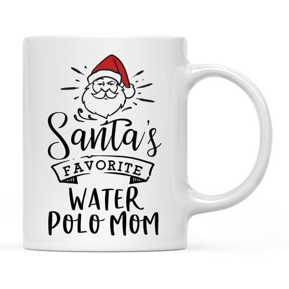 Koyal Wholesale Santa Claus Ceramic Coffee Mug, Water Polo Mom