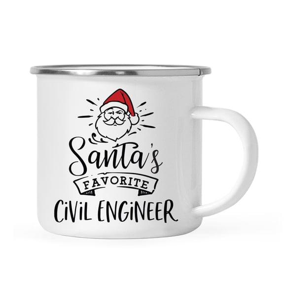 Koyal Wholesale Santa's Favorite Engineer Campfire Mug, Civil Engineer