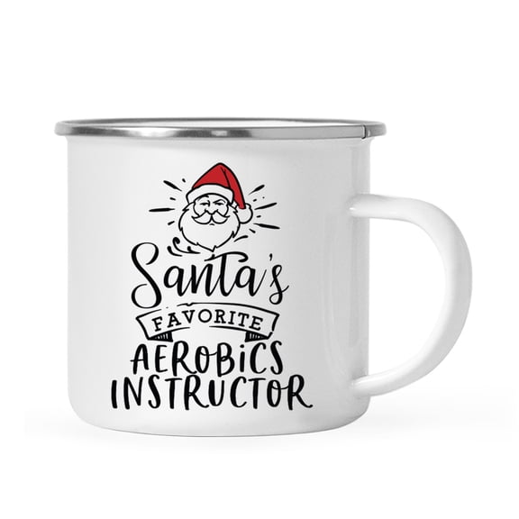 Koyal Wholesale Santa's Favorite Gym Fitness Campfire Mug, Aerobics Instructor