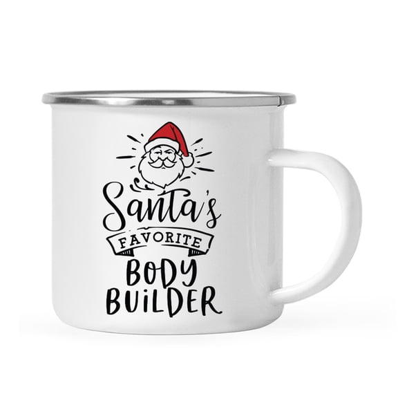 Koyal Wholesale Santa's Favorite Gym Fitness Campfire Mug, Body Builder