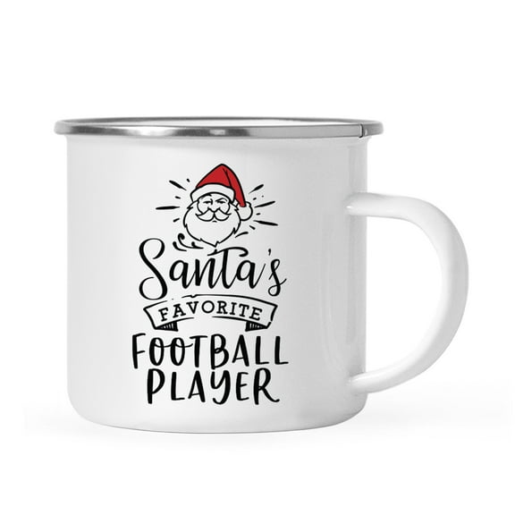 Koyal Wholesale Santa's Favorite Gym Fitness Campfire Mug, Football Player