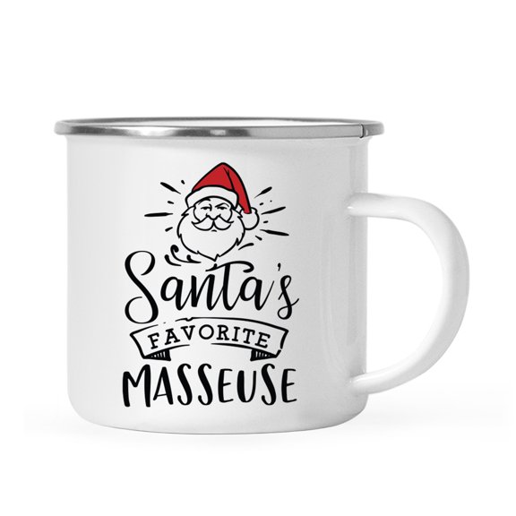 Koyal Wholesale Santa's Favorite Gym Fitness Campfire Mug, Masseuse