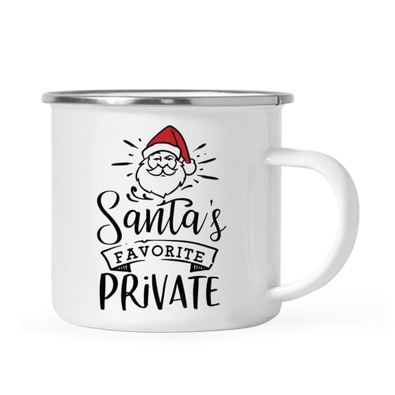 Koyal Wholesale Santa's Favorite Military Campfire Mug Collection, Private