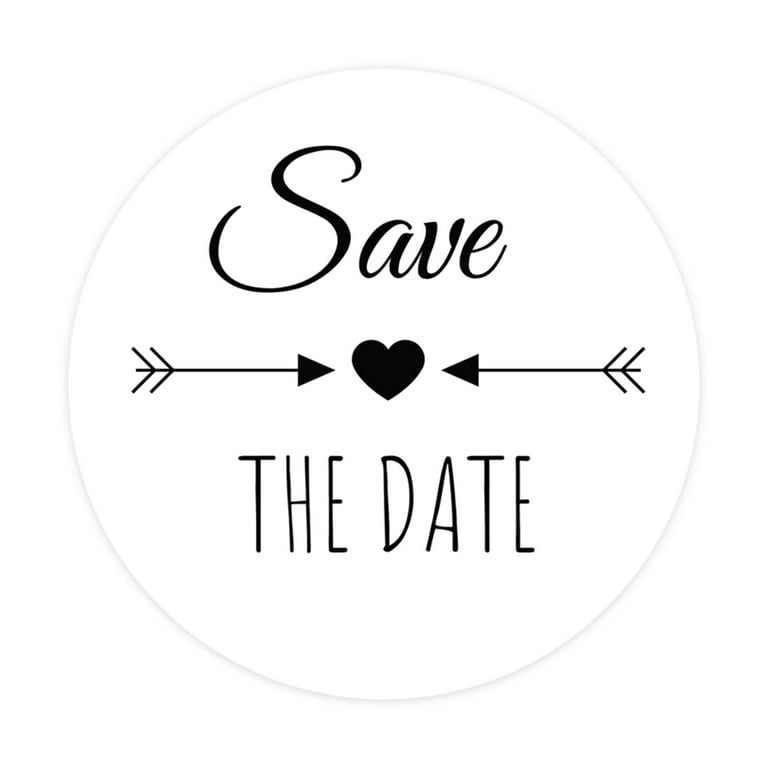 Koyal Wholesale Save The Date Sticker, Arrow Heart Design, Save The Date  Seals for Wedding Invitations, 120-Pack