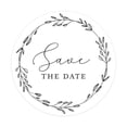 thumbnail image 1 of Koyal Wholesale Save The Date Round Sticker Labels, Minimal Wreath Design, 2-Inch Wedding Envelope Seals, 120-Pack, 1 of 5