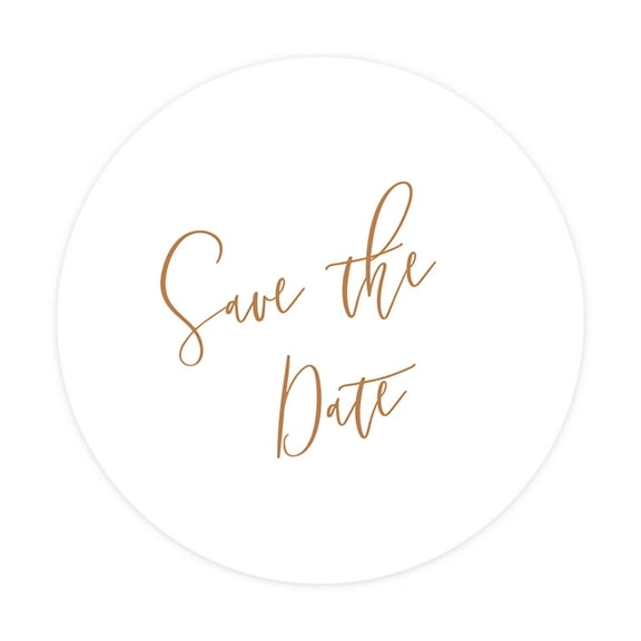 Koyal Wholesale Save The Date Sticker, Rose Gold Design, Save The Date Seals for Wedding Invitations, 120-Pack
