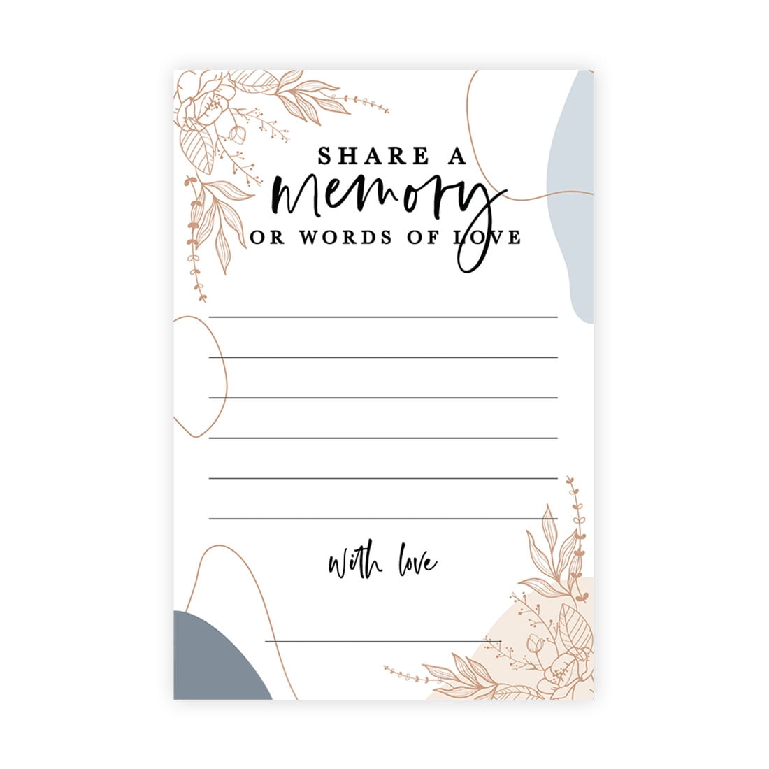 Koyal Wholesale Share a Memory Cards, Abstract Shapes and Line Drawing Cards for Wedding, Birthday, Life Memories, 52-Pk