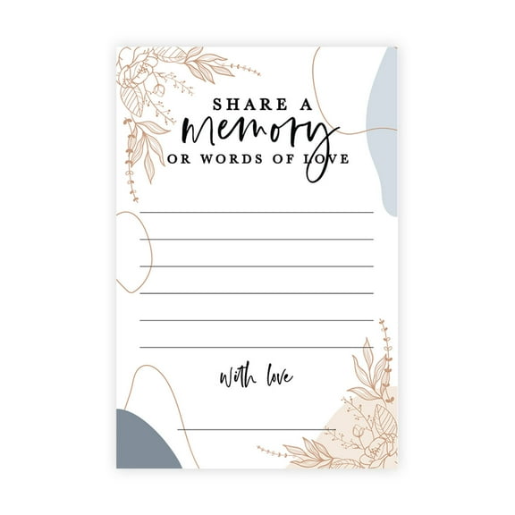 Koyal Wholesale Share a Memory Cards, Abstract Shapes and Line Drawing Cards for Wedding, Birthday, Life Memories, 52-Pk