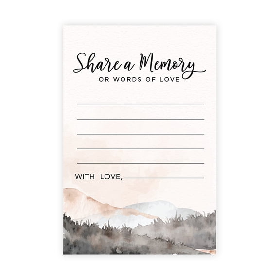 Koyal Wholesale Share a Memory Cards, Earthy Landscape Cards for Wedding, Life Memories, 4" x 6", 52-Pk