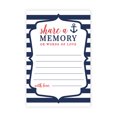 thumbnail image 1 of Koyal Wholesale Share a Memory Cards, Nautical Anchor Cards for Wedding, Life Memories, 4" x 6", 52-Pk, 1 of 5