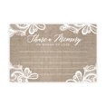 thumbnail image 1 of Koyal Wholesale Share a Memory Cards, Rustic Burlap Lace Cards for Wedding, Life Memories, 4" x 6", 52-Pk, 1 of 5
