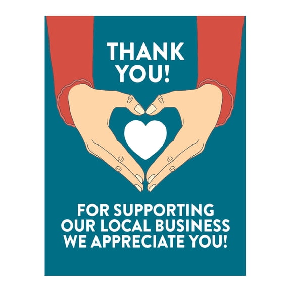 Koyal Wholesale Small Business Support Thank You Thank You For Supporting Our Local Business, Business Signs, 10-Pk
