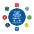 thumbnail image 1 of Koyal Wholesale Social Distancing Face Mask Are Required To Enter Building Business Signs, 50 Labels, Vinyl Decals, 1 of 5