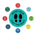 thumbnail image 1 of Koyal Wholesale Social Distancing Restaurant Office Seat Placement Move Your Feet, Not The Seat Business Signs, 50-Pk, 1 of 5