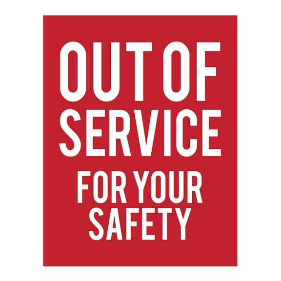 Koyal Wholesale Social Distancing Wash Your Hands Out Of Service For Your Safety Business Signs, 10-Pack