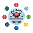 thumbnail image 1 of Koyal Wholesale Social Distancing We Care, We Are All In This Together Business Signs, 50 Labels, Vinyl Sticker Decals, 1 of 5