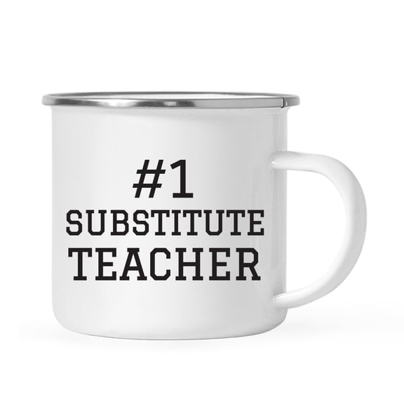 Koyal Wholesale Stainless Steel Campfire Coffee Mug, #1 Substitute Teacher, 1-Pack