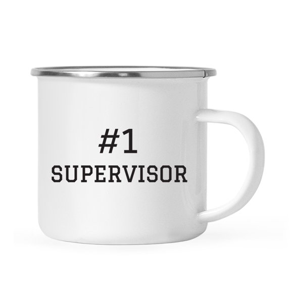 Koyal Wholesale Stainless Steel Campfire Coffee Mug, #1 Supervisor, 1-Pack