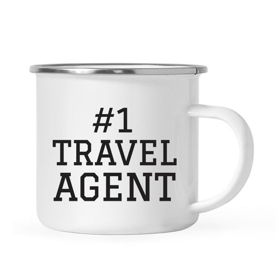 Koyal Wholesale Stainless Steel Campfire Coffee Mug, #1 Travel Agent, 1-Pack