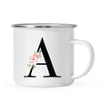 thumbnail image 1 of Koyal Wholesale Stainless Steel Campfire Coffee Mug, Blush Floral Monogram, Letter A, 1 of 5