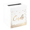 thumbnail image 1 of Koyal Wholesale Sturdy White Wedding Day Card Box Gold Script Confetti Wedding Gift Boxes for Cards 10x10x10 Inches, 1 of 5