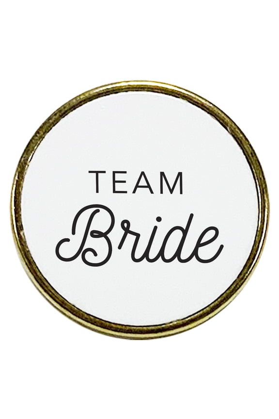 Team Bride Enamel Lapel Pin, Bridal Party Button Pins for Wedding, Bridesmaid Gifts, 1-Piece