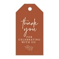 thumbnail image 1 of Koyal Wholesale Thank You For Celebrating With Us Favor Tags TerrPkotta Cardstock Gift Tags with Bakers Twine 100-Pk, 1 of 5