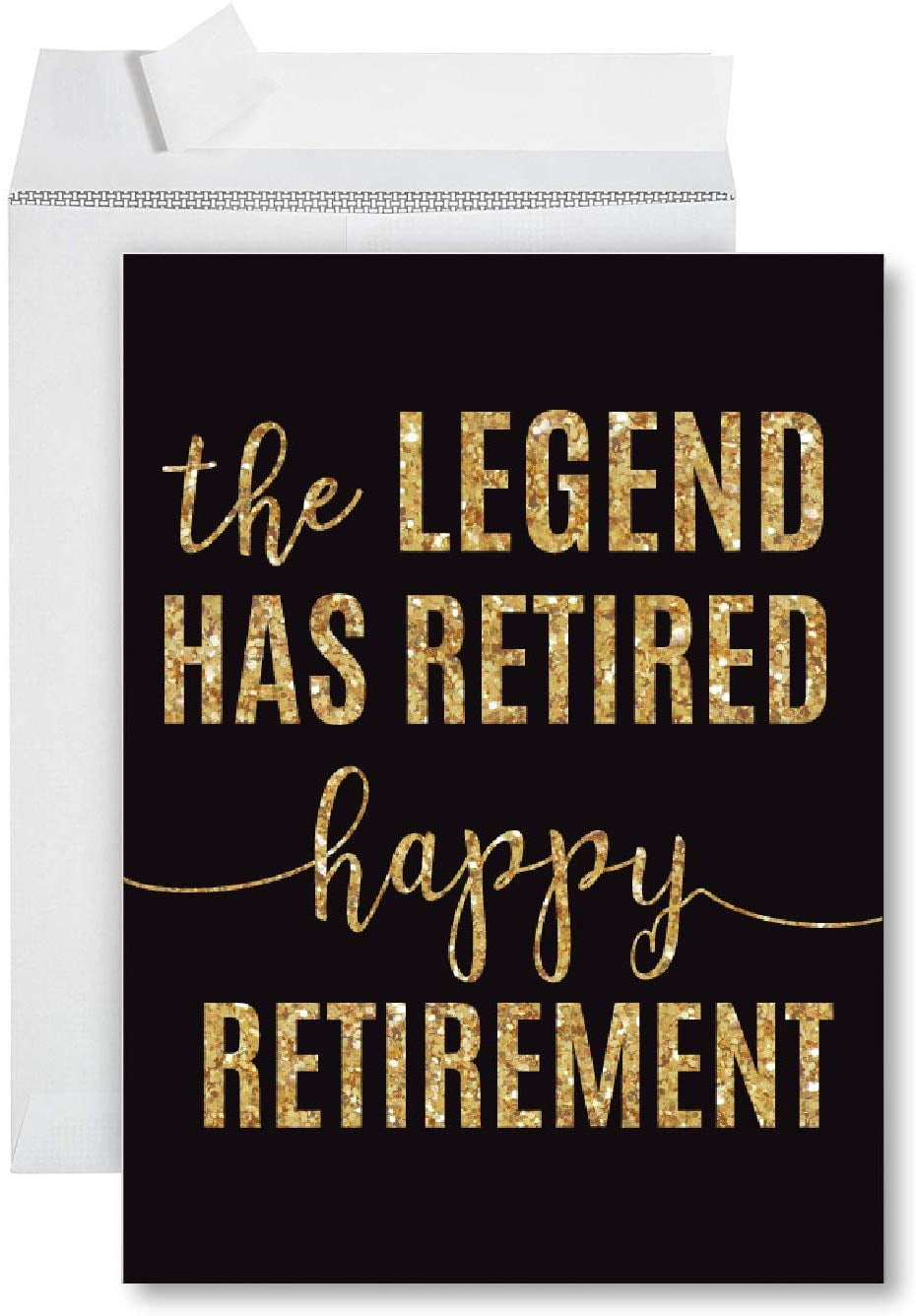 Koyal Wholesale The Legend Has Retired Funny Jumbo Retirement Greeting Card with Envelope, 11'' x1"