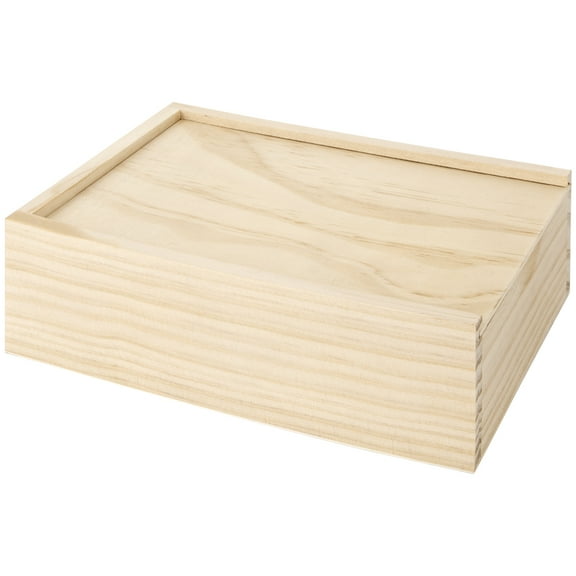 Koyal Wholesale Unfinished Wood Boudoir Photo Box With Lid, Photo Memory Box, Presentation Box, Fits 4x6 Photo Prints