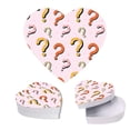 thumbnail image 1 of Koyal Wholesale Valentine's Day Heart Shaped Gift Box with Lid, Question Mark Design, Reusable Heart Box, 8"x6", 1-Pack, 1 of 5