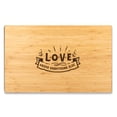 thumbnail image 1 of Koyal Wholesale Valentine's Day Laser Engraved Large Bamboo Wood Cutting Board, Love Above Everything Else, 1-Pack, 1 of 5