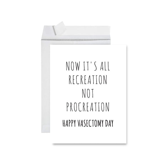 Koyal Wholesale Vasectomy Jumbo Card, RIP, Funny Rude Get Well Soon Greeting Card for Men, 1-Pack