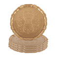 thumbnail image 1 of Koyal Wholesale Victorian Embossed Charger Plates, Gold, Set of 4, Victorian Style Décor, 1 of 5