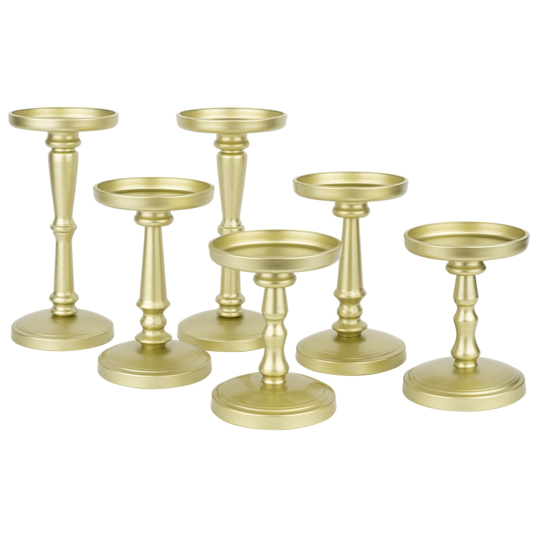 Gold pillar outlet candle holders bulk