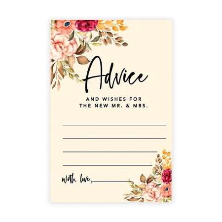 Koyal Wholesale Vintage Floral Wedding Advice & Well Wishes Guest Book Cards for Bride and Groom, 56 Pack price history and forecast - Koyal Wholesale A3PP02087