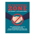 thumbnail image 1 of Koyal Wholesale Wash Your Hands No Handshake Zone (No Offense, It Just Makes Sense) Business Signs, 10-Pk, 1 of 5