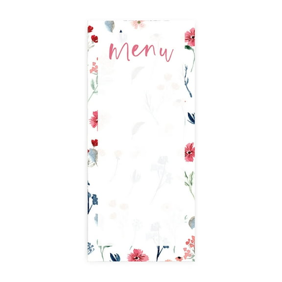 Koyal Wholesale Watercolor Garden Printable Wedding Paper Menu Cards for DIY Printer, Pack of 52