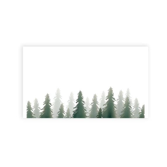 Koyal Wholesale Watercolor Pine Trees Woodland Forest Place Cards for Wedding Party Tables, Seating Place Cards, 60 Pk